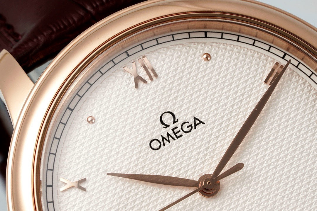 Omega De Ville Power‑Reserve Automatic Mechanical Watch, Genuine Calfskin Leather Strap