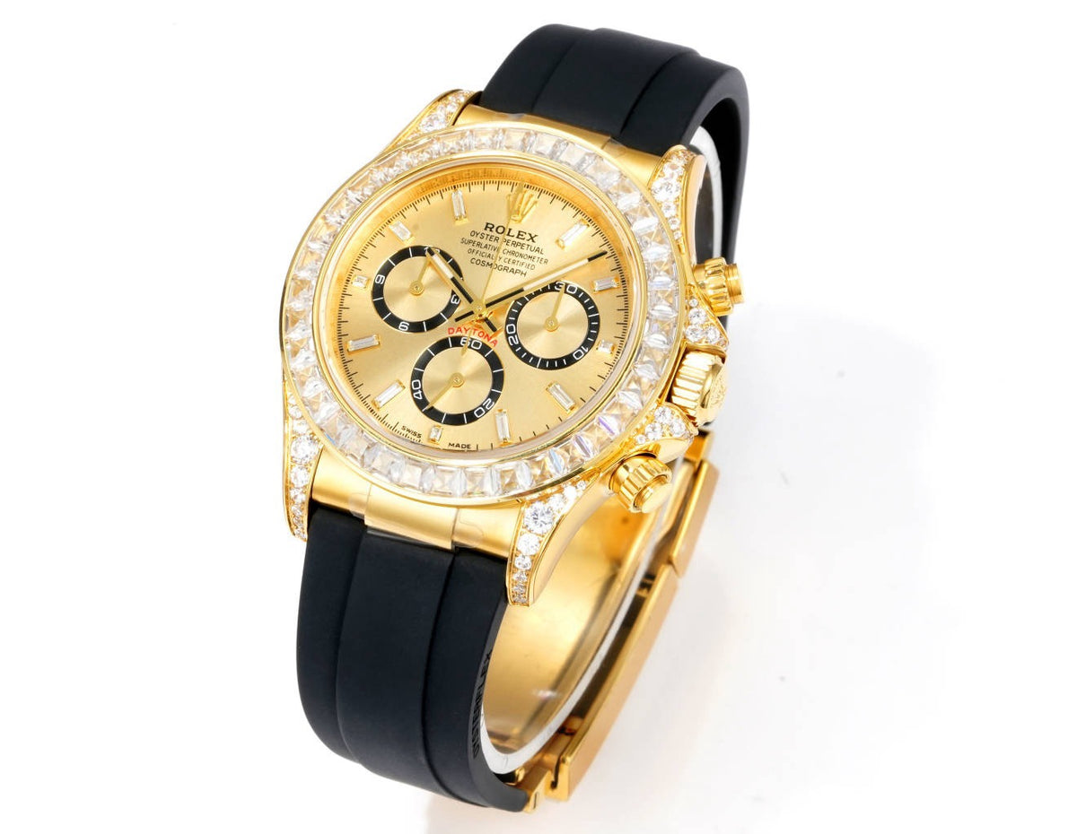 Rolex Cosmograph Daytona 40mm N+ Factory V2 Weighted Baguette Bezel Automatic Watch