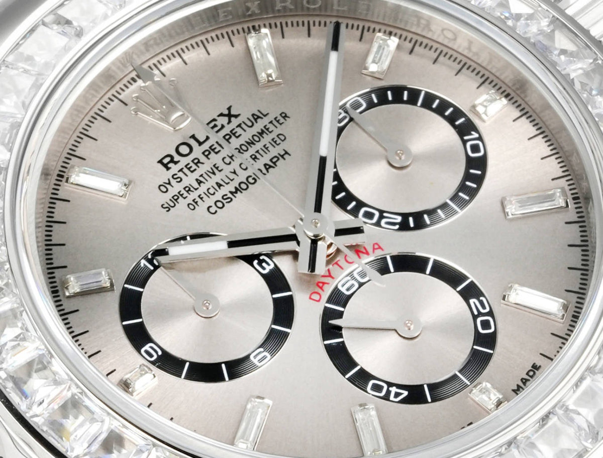 Rolex Cosmograph Daytona 40mm N+ Factory V2 Weighted Baguette Bezel Automatic Watch