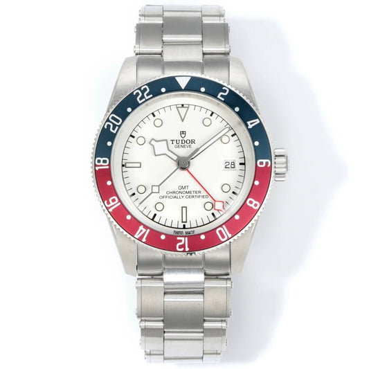 Tudor Black Bay GMT Automatic Diver Watch 41mm, Domed Sapphire Crystal, Rivet Stainless Steel Bracelet, Multiple Ceramic Bezel Color Options