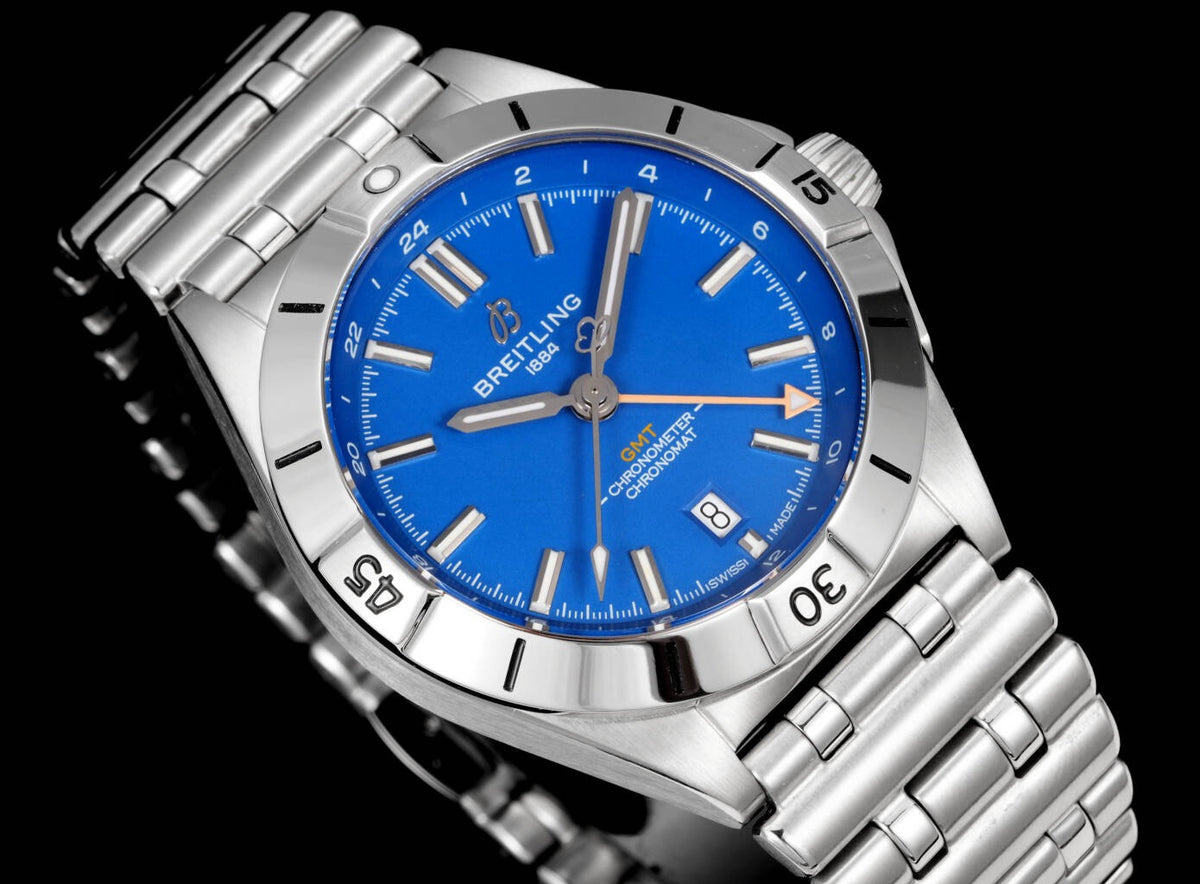 Breitling Chronomat GMT 40mm Automatic Steel Watch Multi‑Color Dial Bullet Bracelet