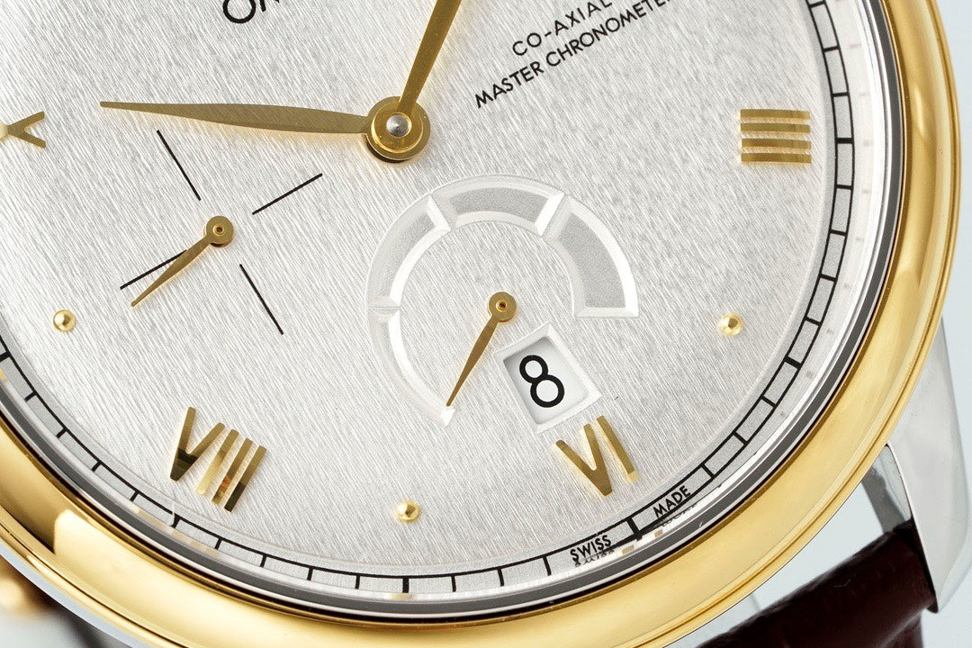 Omega De Ville Power‑Reserve Automatic Mechanical Watch, Genuine Calfskin Leather Strap