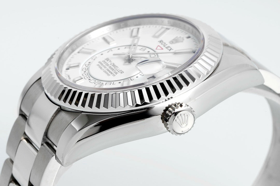 Rolex Sky‑Dweller Watch 42mm 904L Steel 9002 Automatic Movement Ring Command Bezel