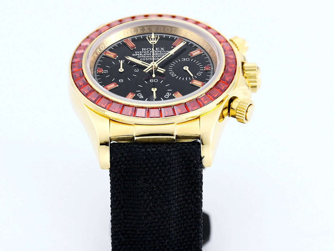 Rolex Cosmograph Daytona Super Clone Watch | Pumpkin Ruby Bezel, 43mm