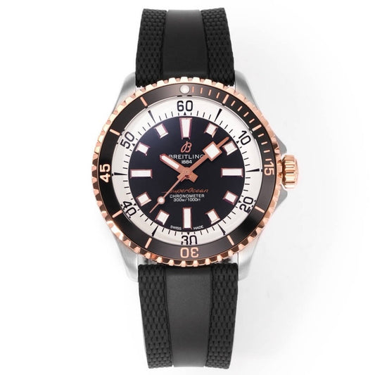 BREITLING Superocean 42mm Dive Watch, GR Factory Version Luminous Dial Ceramic Bezel Rubber Strap Multiple Colors