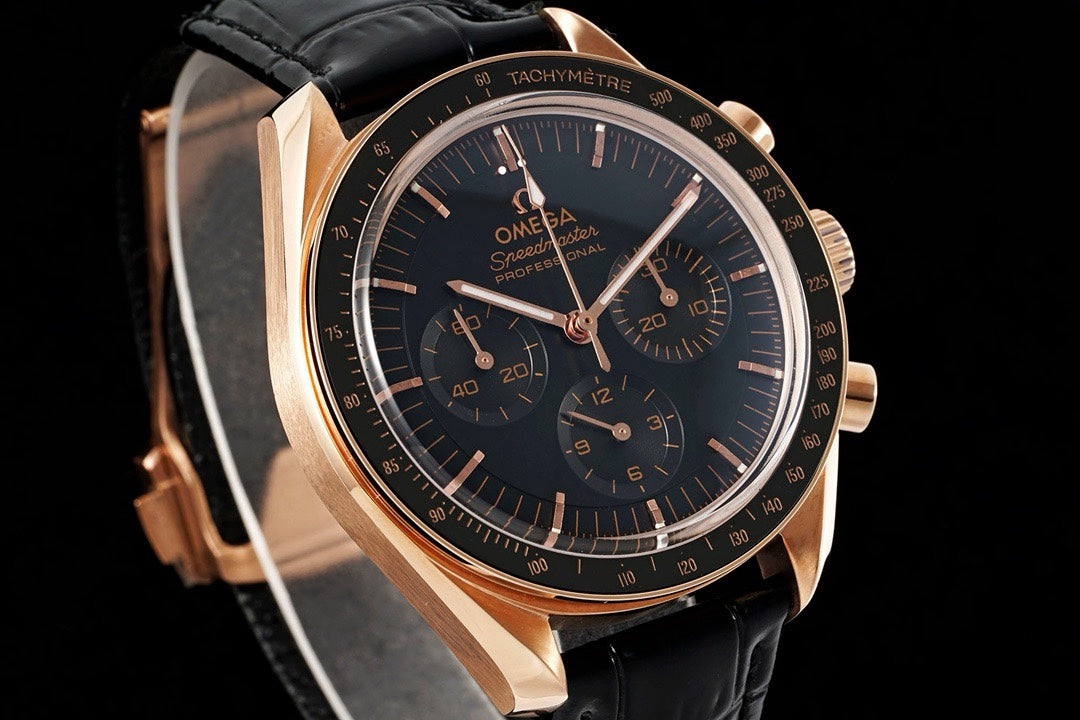 OMEGA Speedmaster Moonwatch 3861 Caliber Moonshine 18K Gold Chronograph 42mm