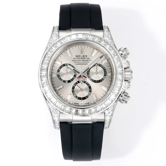 Rolex Cosmograph Daytona 40mm N+ Factory V2 Weighted Baguette Bezel Automatic Watch