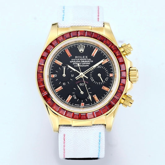 Rolex Cosmograph Daytona Super Clone Watch | Pumpkin Ruby Bezel, 43mm