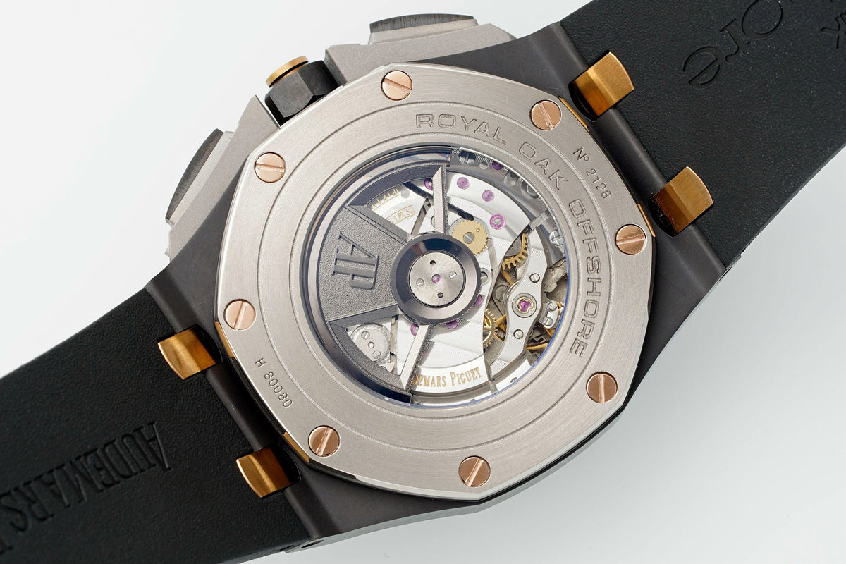 Audemars Piguet Ceramic Chronograph 44mm Sports Watch Rubber Strap