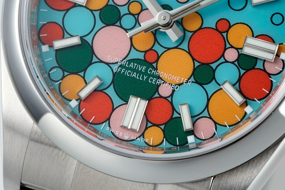 Rolex Oyster Perpetual 41mm Turquoise Celebration Bubble Dial | EWE Cal.3230