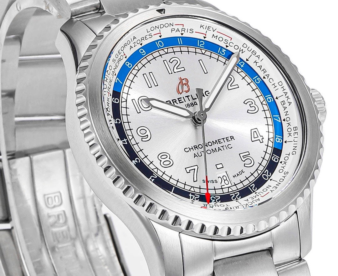 BREITLING Navitimer Pilot Watch 41mm, BLS Factory 2824 Automatic Movement Steel Bracelet