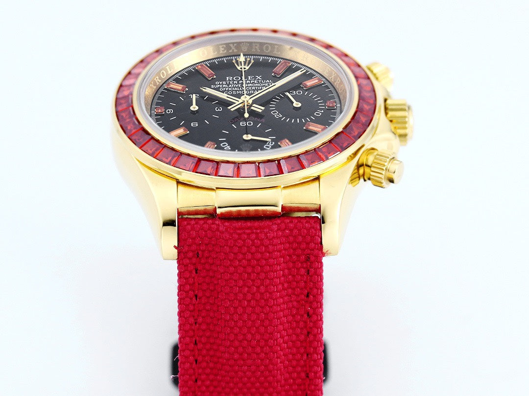 Rolex Cosmograph Daytona Super Clone Watch | Pumpkin Ruby Bezel, 43mm