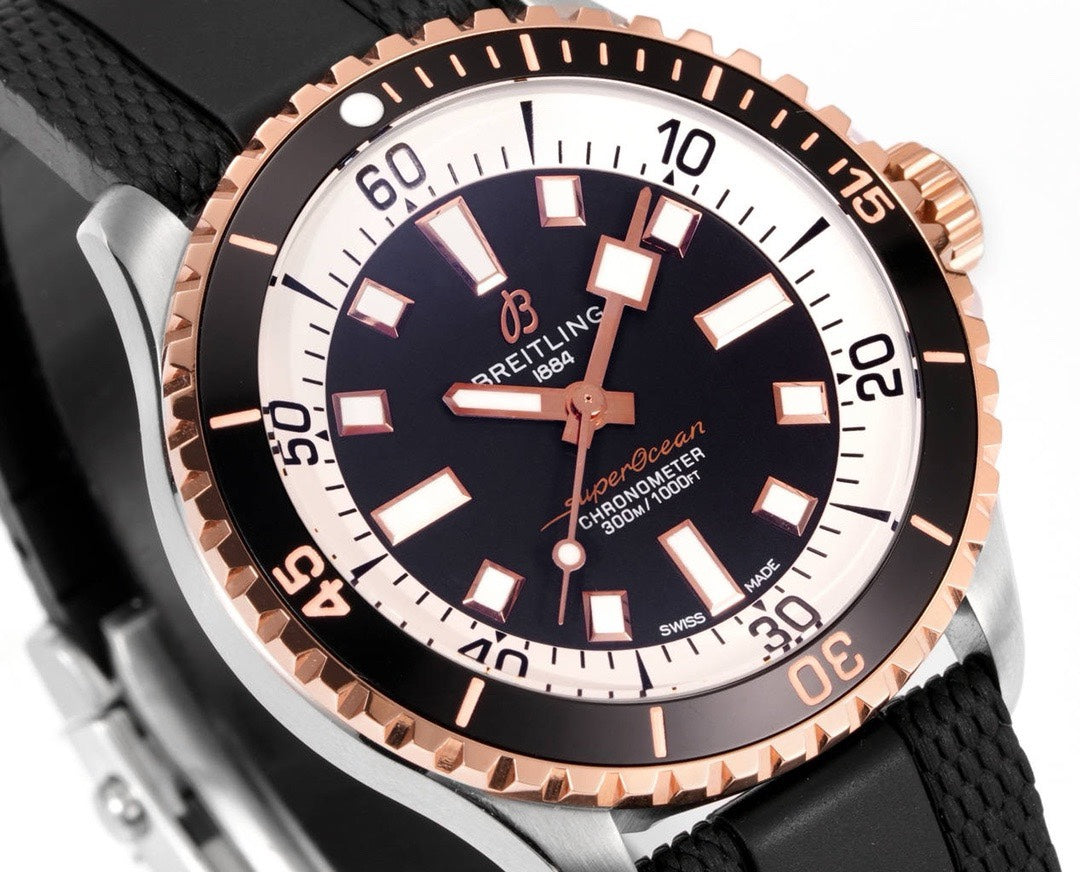 BREITLING Superocean 42mm Dive Watch, GR Factory Version Luminous Dial Ceramic Bezel Rubber Strap Multiple Colors