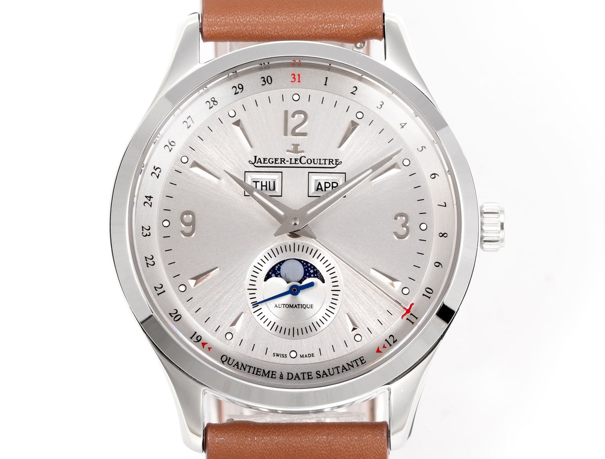 Jaeger-LeCoultre Master Calendar Moon Phase Automatic Watch 40mm Genuine Leather Strap