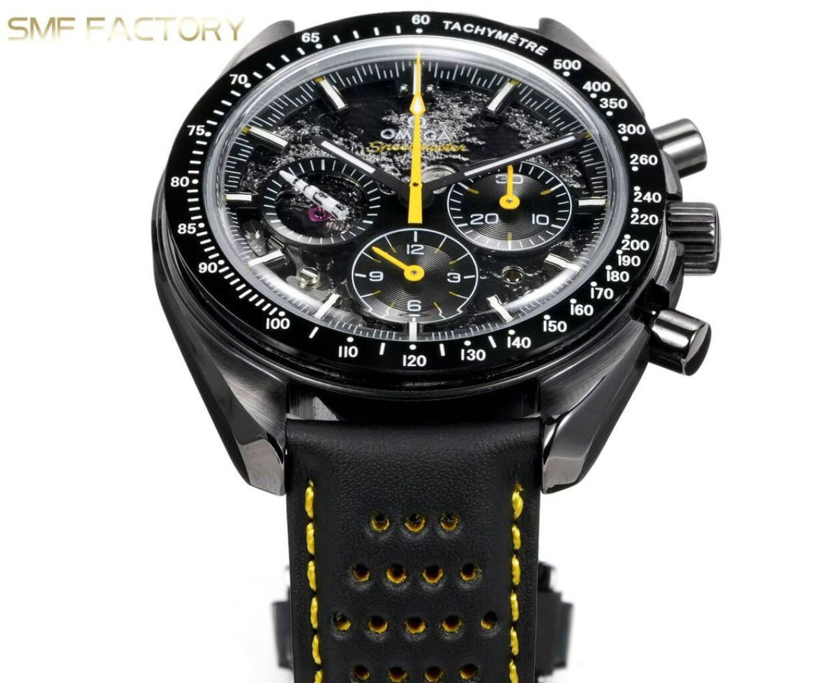 Omega Speedmaster Dark Side of the Moon SMF RW6 Top‑Grade Manual Chronograph Watch Genuine Ceramic Case