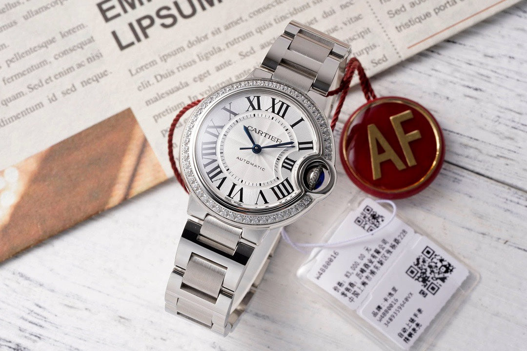 Cartier Ballon Bleu AF Upgraded 33mm Women Automatic Wristwatch