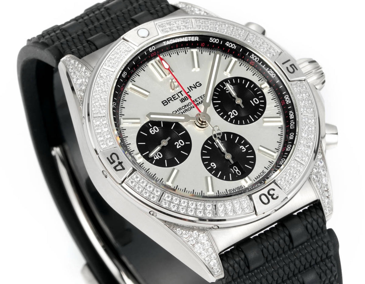 Breitling Chronomat Super Clone Watch | B01 Automatic Chronograph Movement, Diamond Bezel, 42mm