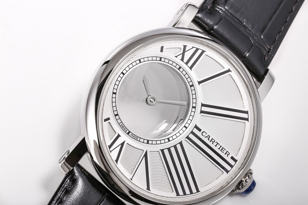 Cartier Rotonde de Cartier Mysterious Watch, Floating Hands Design, 42.5mm, MC 9981 Manual & Automatic Integrated Movement