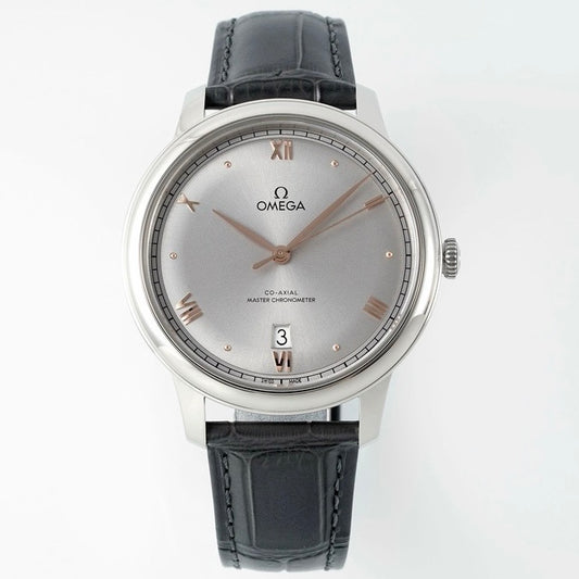 Omega De Ville Power‑Reserve Automatic Mechanical Watch, Genuine Calfskin Leather Strap
