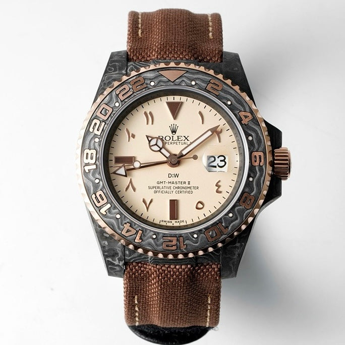 Rolex GMT-Master II Carbon Watch | Cal.3186 Automatic Movement, Forged Carbon Case