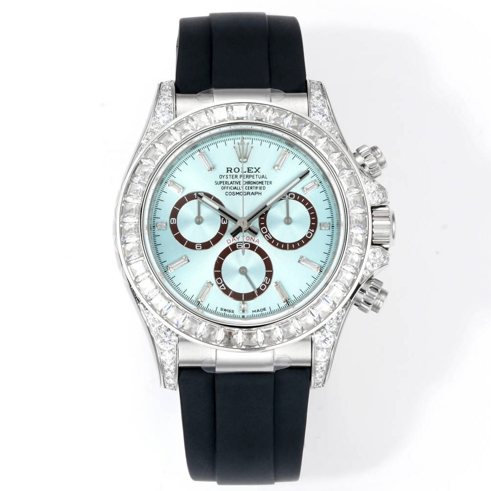 Rolex Cosmograph Daytona 40mm N+ Factory V2 Weighted Baguette Bezel Automatic Watch
