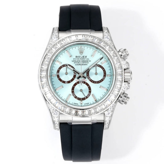 Rolex Cosmograph Daytona 40mm N+ Factory V2 Weighted Baguette Bezel Automatic Watch