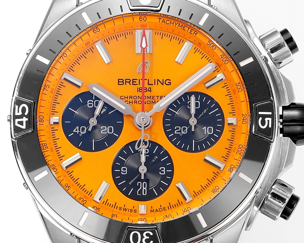 BREITLING Chronomat 44mm Automatic Chronograph Watch, BLS Factory Ceramic Bezel Timepiece