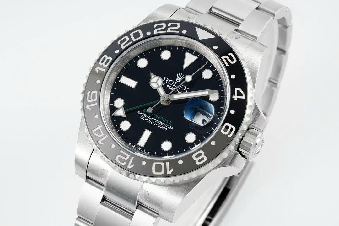 Rolex GMT Travel Watch 904L Steel Cal.3285 Movement