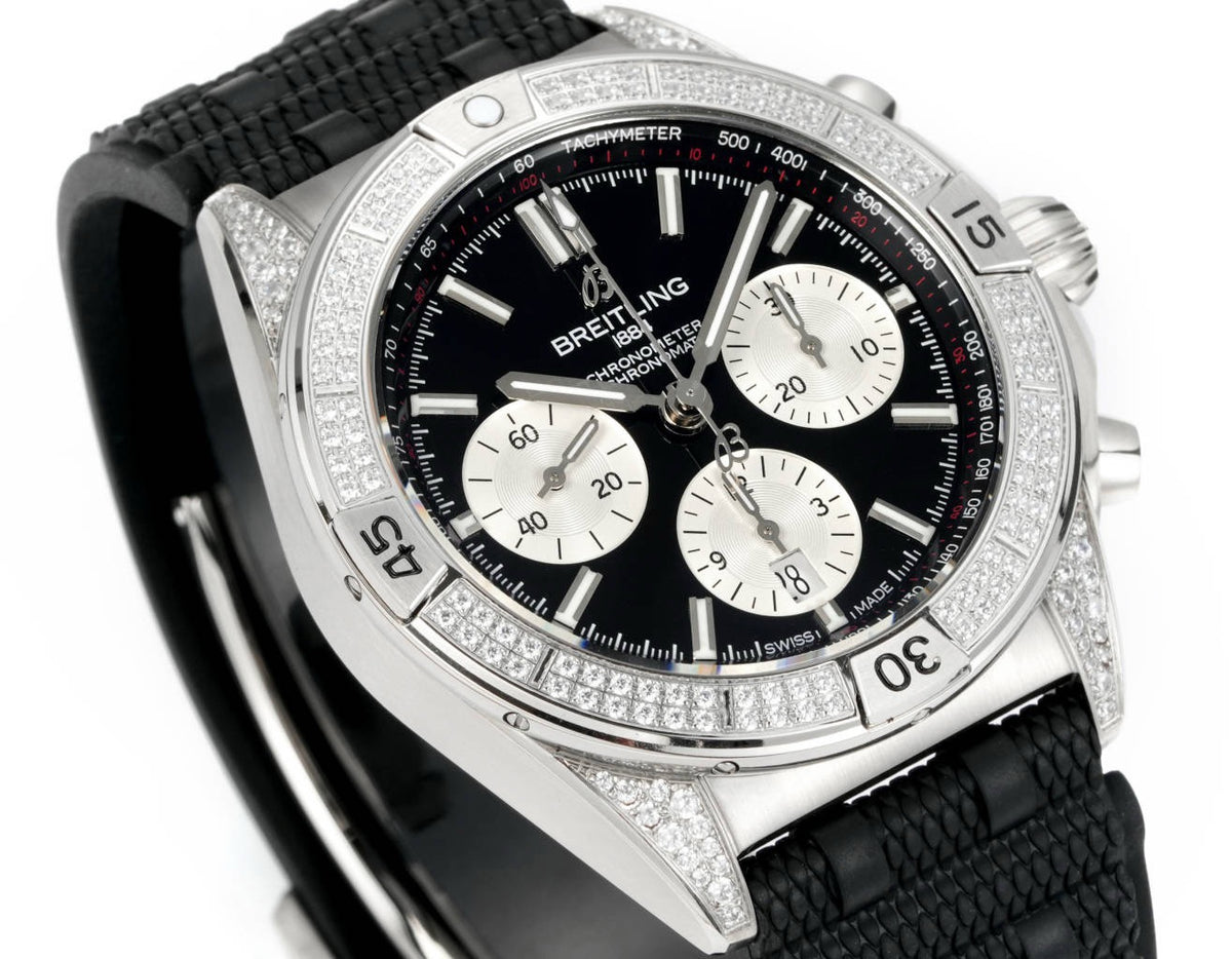 Breitling Chronomat Super Clone Watch | B01 Automatic Chronograph Movement, Diamond Bezel, 42mm