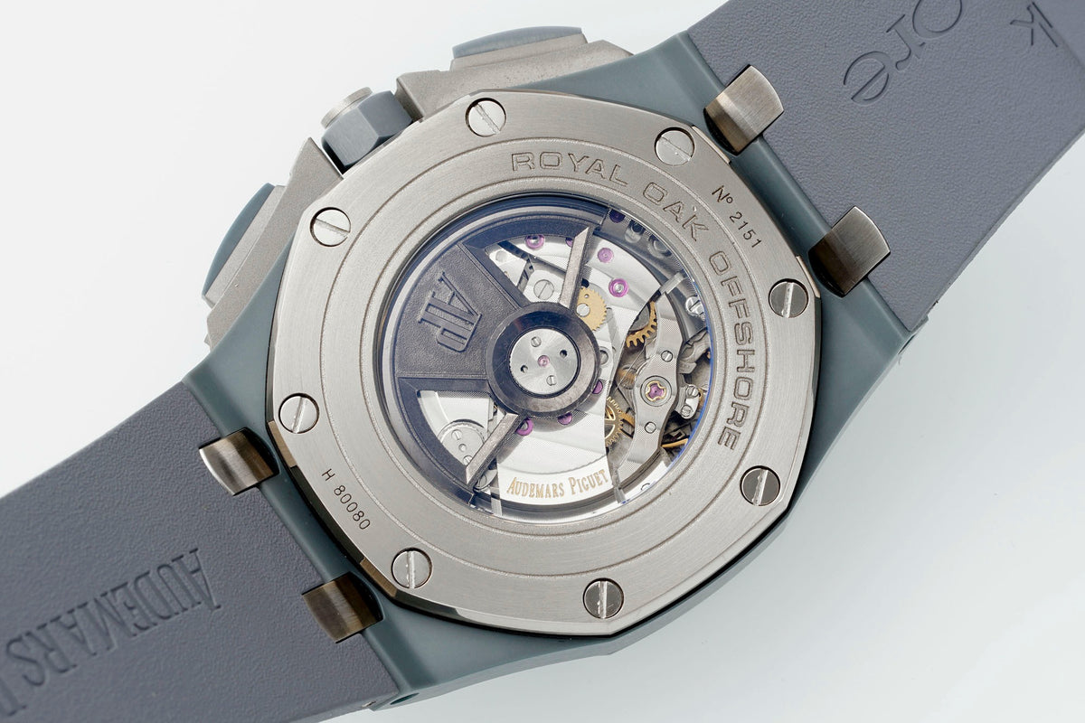 Audemars Piguet Ceramic Chronograph 44mm Sports Watch Rubber Strap