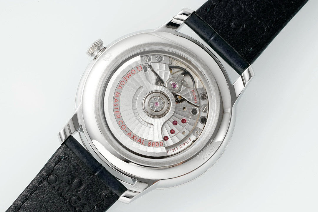 Omega De Ville Power‑Reserve Automatic Mechanical Watch, Genuine Calfskin Leather Strap