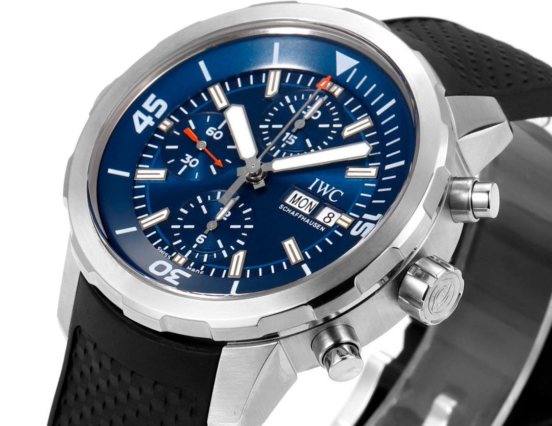 IWC Aquatimer Chronograph Watch 44mm | Quick Release Fluororubber Strap