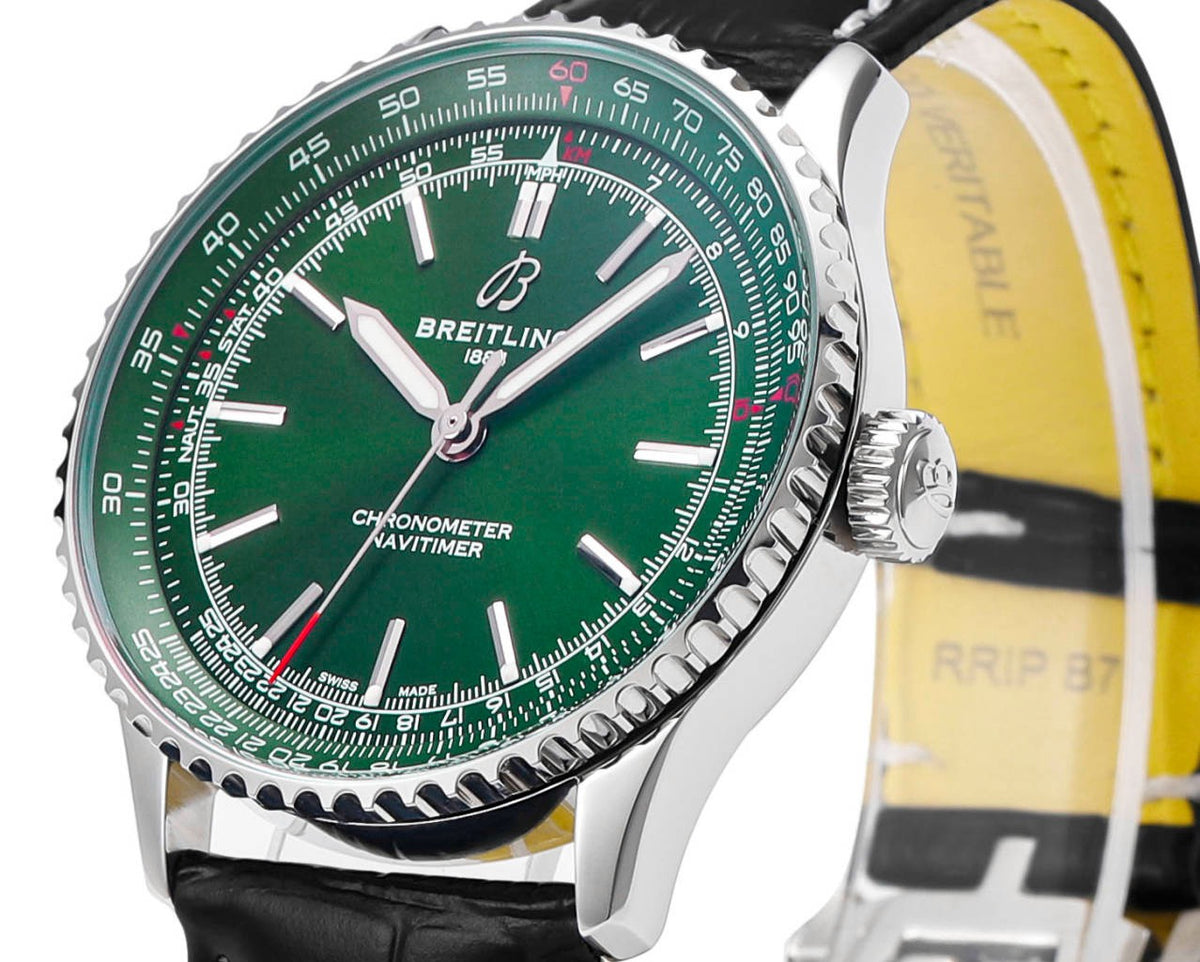 BREITLING Navitimer 1 Pilot Watch 41mm, TW Factory Seagull 2824 Automatic Leather Strap
