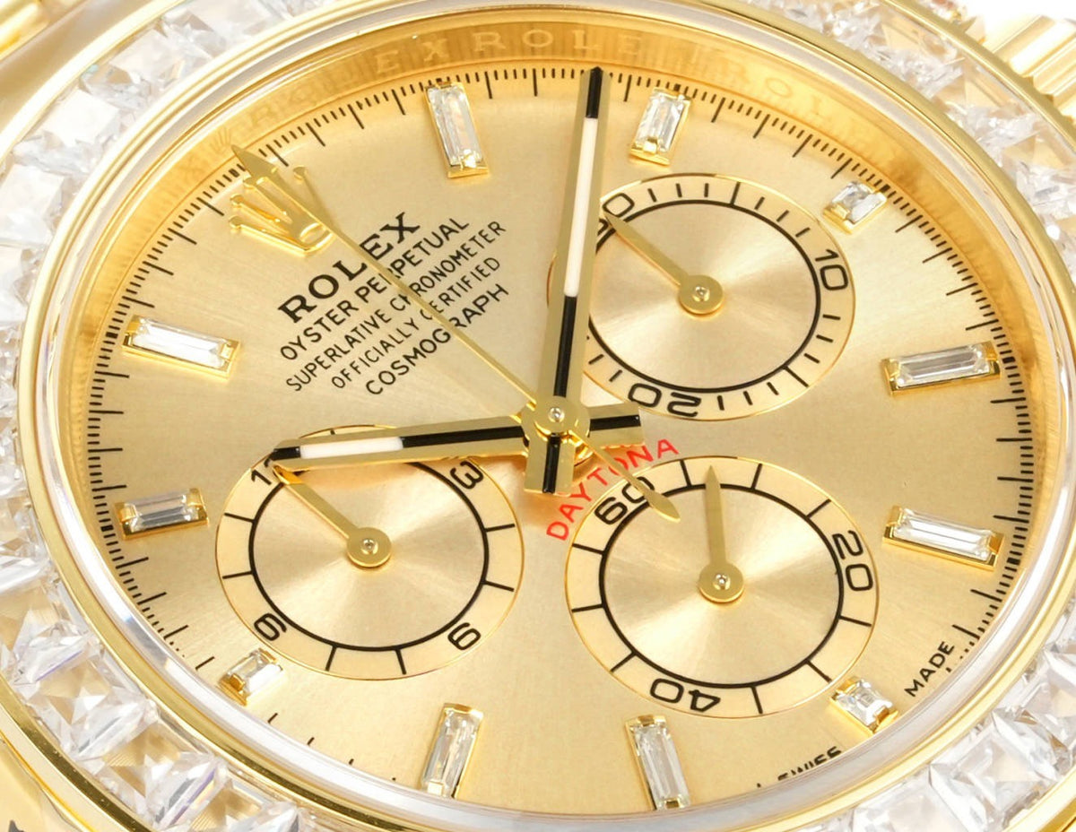 Rolex Cosmograph Daytona 40mm N+ Factory V2 Weighted Baguette Bezel Automatic Watch