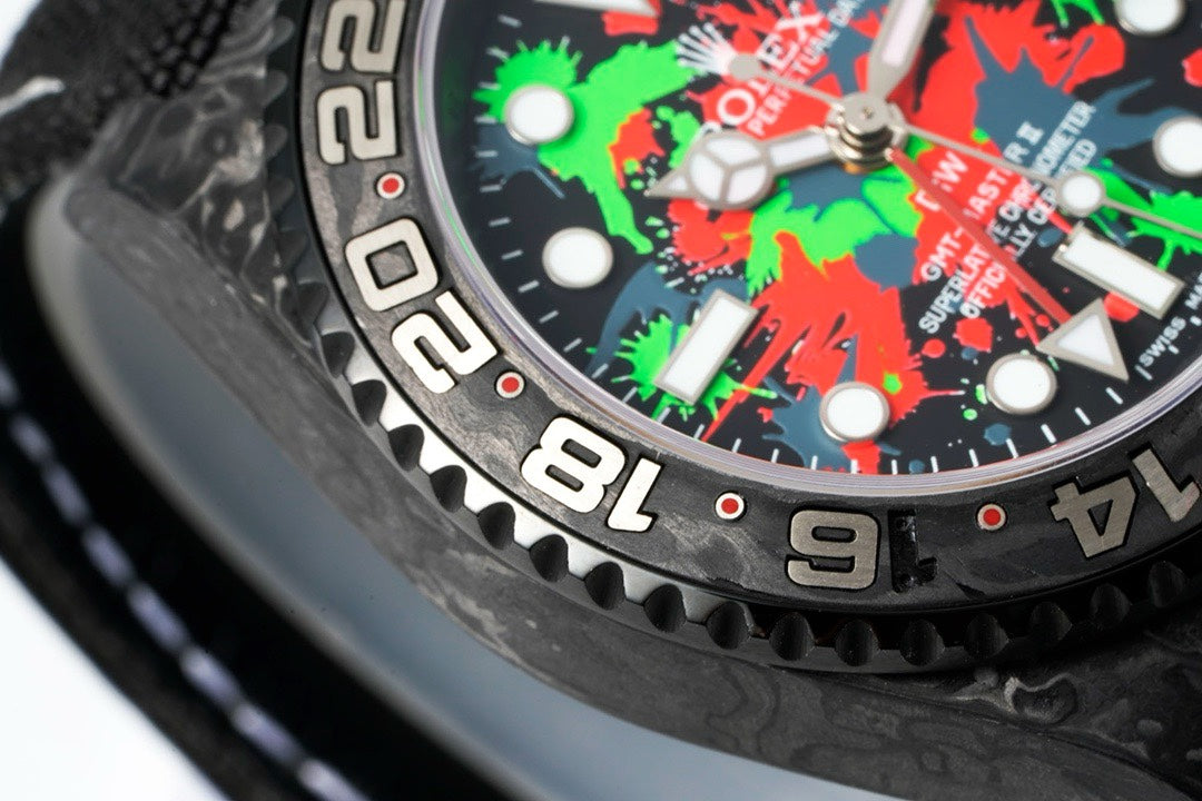 Rolex GMT-Master II Carbon Watch | Cal.3186 Automatic Movement, Forged Carbon Case