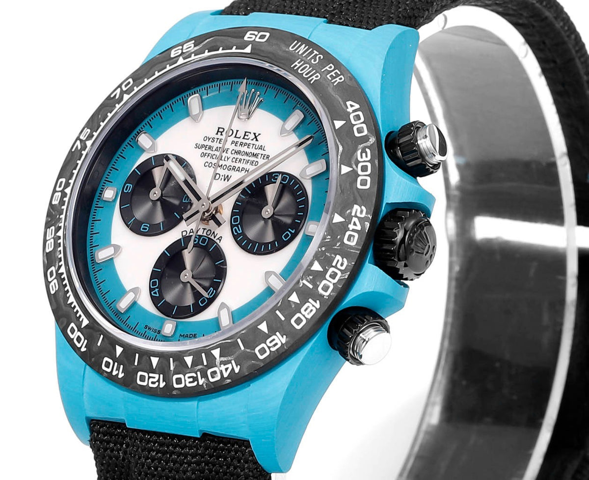 Rolex TW Factory Custom Carbon Fiber Daytona Watch 40mm 4801 Chronograph Movement Luminous Case & Buckle