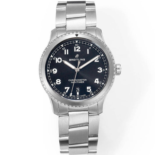 BREITLING Navitimer Pilot Watch 41mm, BLS Factory 2824 Automatic Movement Steel Bracelet