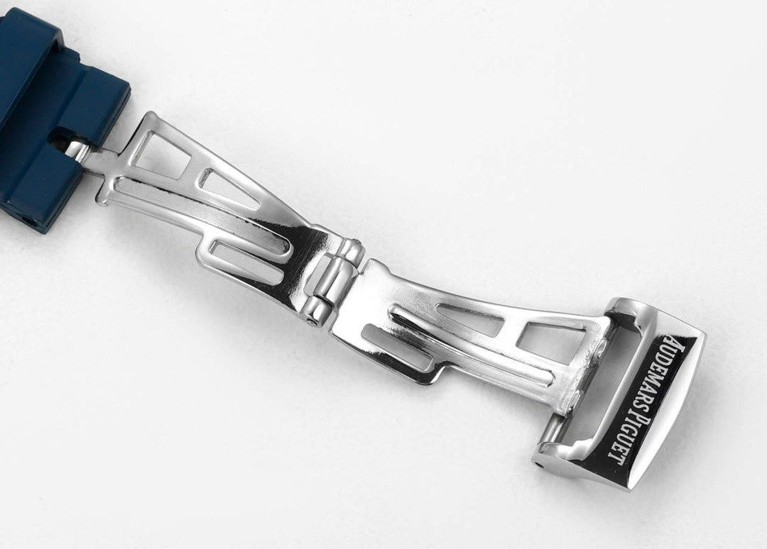 Audemars Piguet Royal Oak 37mm Ladies Automatic Chronograph Watch, Diamond Bezel Rubber Strap