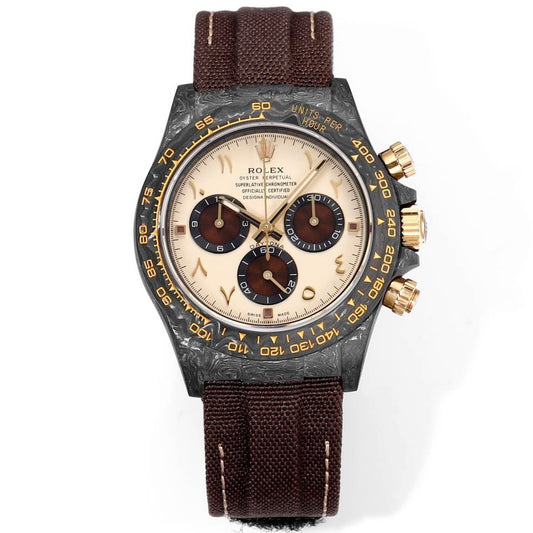 Rolex TW Factory Custom Carbon Fiber Daytona Watch 40mm 4801 Chronograph Movement Luminous Case & Buckle