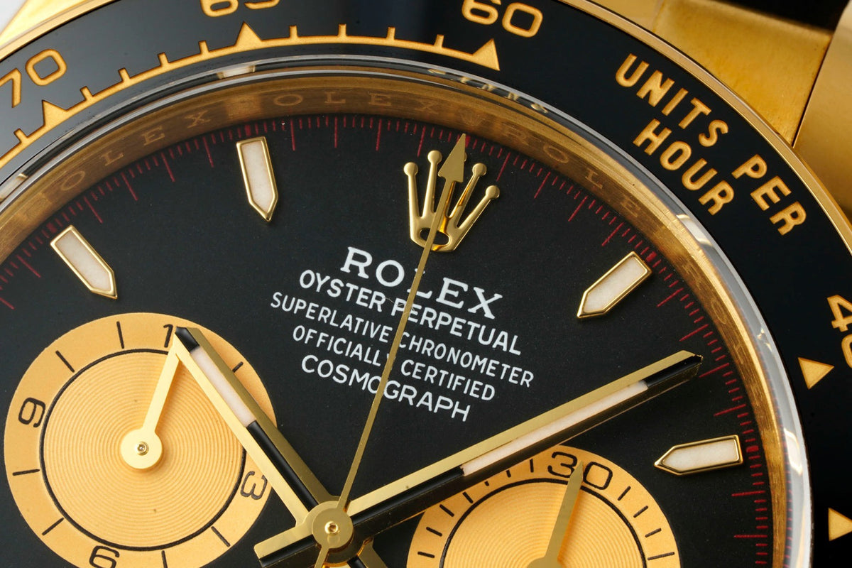 Rolex Cosmograph Daytona 40mm Rubber Strap Weighted 18K Gold‑Plated Cal.4131 Chronograph Movement
