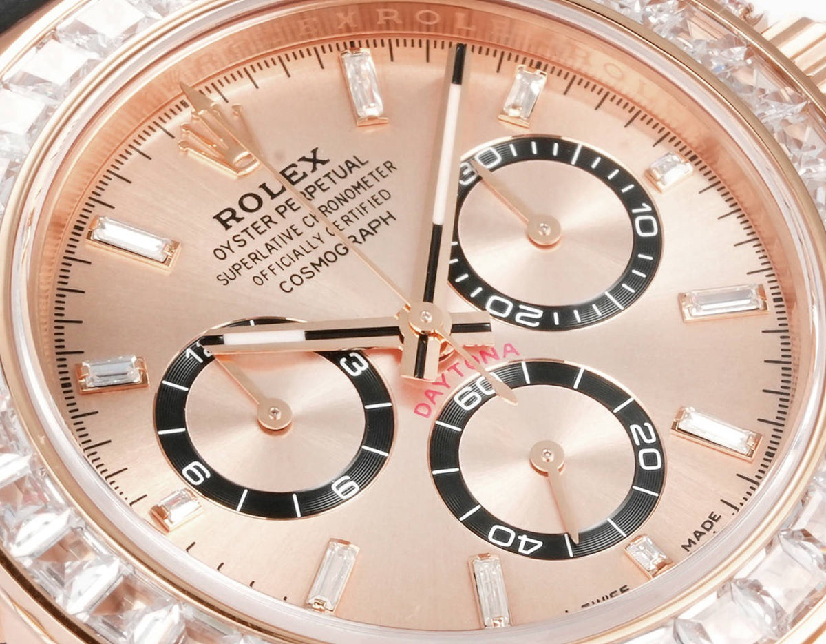 Rolex Cosmograph Daytona 40mm N+ Factory V2 Weighted Baguette Bezel Automatic Watch