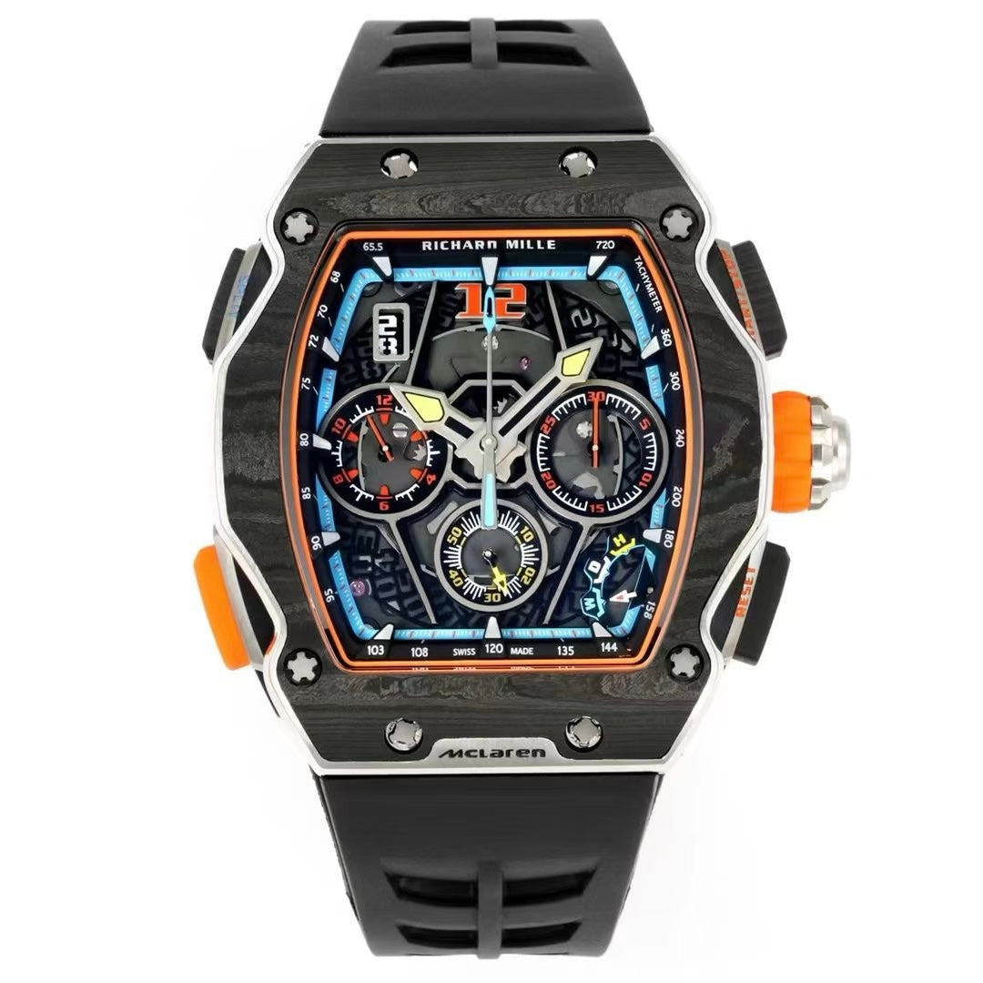Richard Mille RM 65-01 McLaren W1 Automatic Chronograph Watch, Carbon TPT & Grade 5 Titanium Case