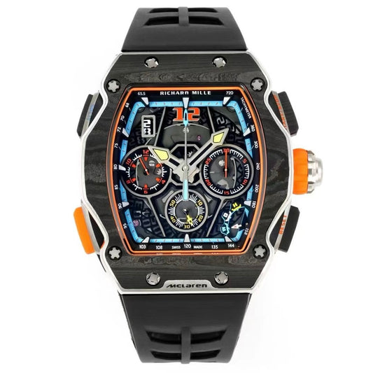 Richard Mille RM 65-01 McLaren W1 Automatic Chronograph Watch, Carbon TPT & Grade 5 Titanium Case