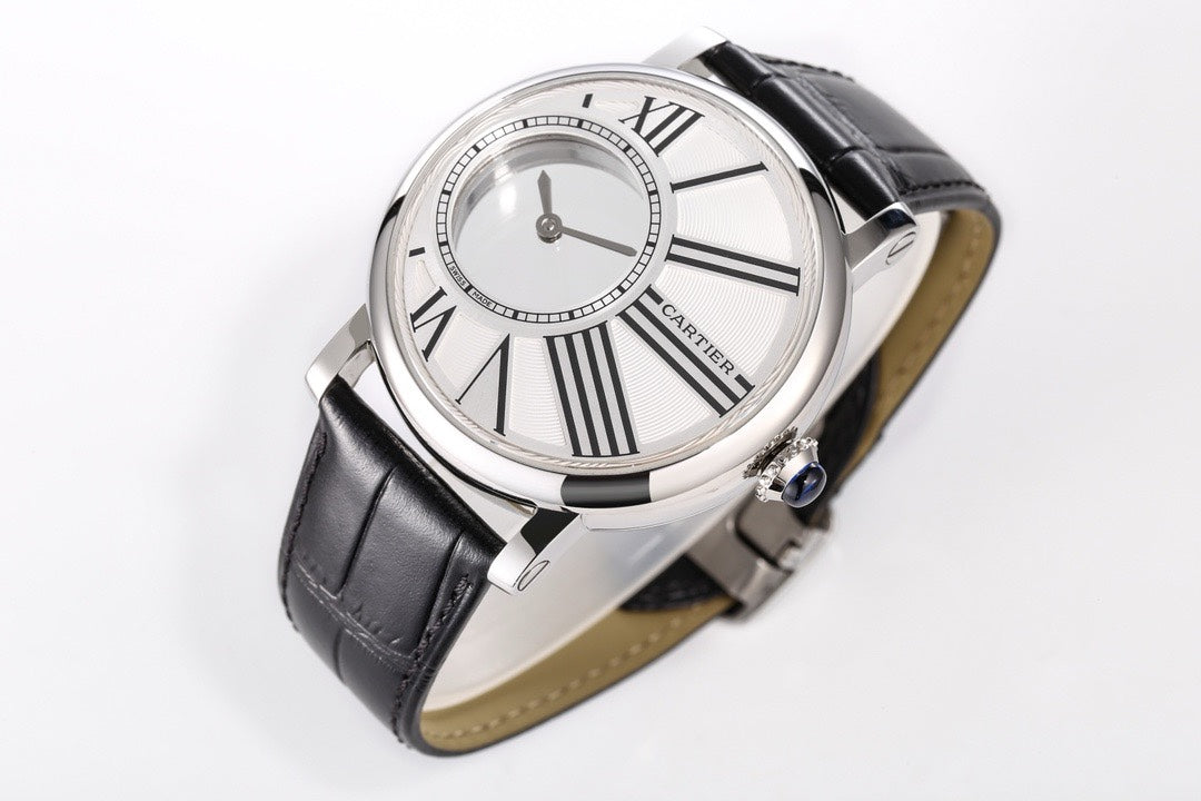Cartier Rotonde de Cartier Mysterious Watch, Floating Hands Design, 42.5mm, MC 9981 Manual & Automatic Integrated Movement