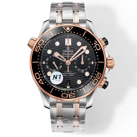 OMEGA Seamaster 300 Chronograph 44mm Dive Watch Cal.9900 Full Function Ceramic Bezel