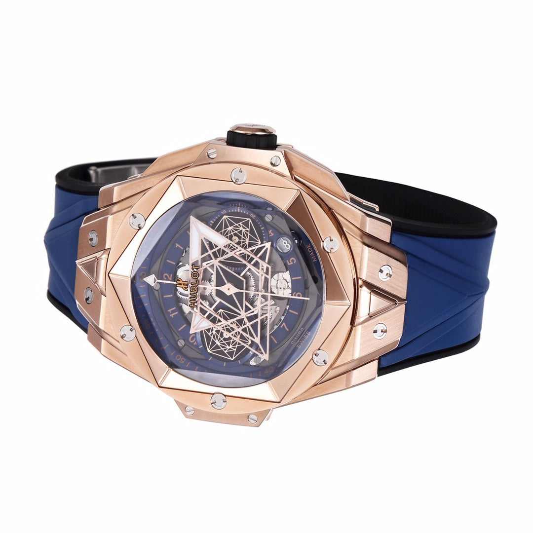 HUBLOT Big Bang Sang Bleu II Watch | BBF Super Clone Titanium Automatic Chronograph Wristwatch