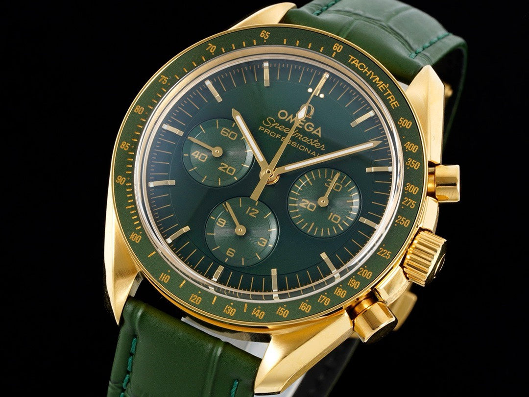 OMEGA Speedmaster Moonwatch 3861 Caliber Moonshine 18K Gold Chronograph 42mm