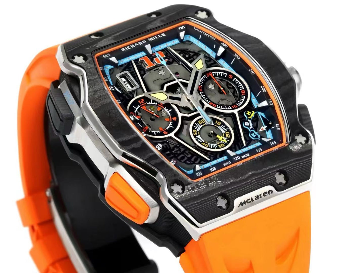 Richard Mille RM 65-01 McLaren W1 Automatic Chronograph Watch, Carbon TPT & Grade 5 Titanium Case