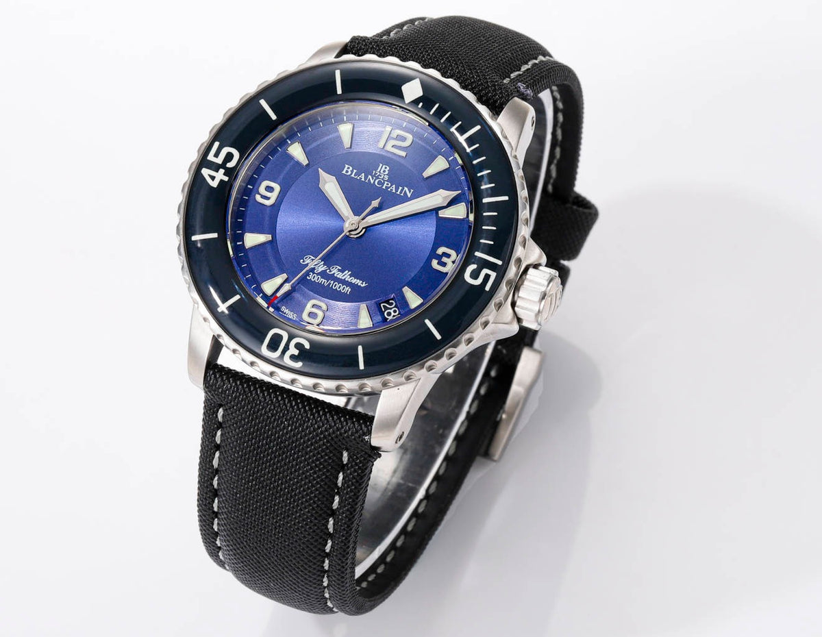 Blancpain Fifty Fathoms 45mm Automatic Diver Watch | Canvas Strap