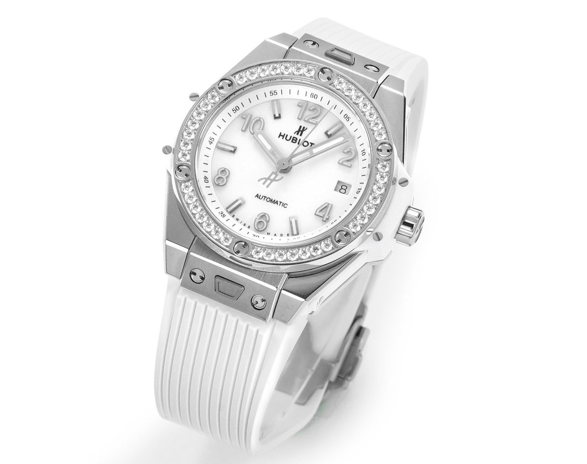 Hublot Big Bang 39mm Steel Diamond Bezel Automatic Ladies Watch
